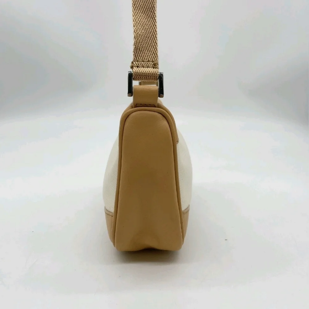 Auth Gucci GG Plate Hianvas Leather Beige White Mini Pouch BAG - Picture 5 of 16